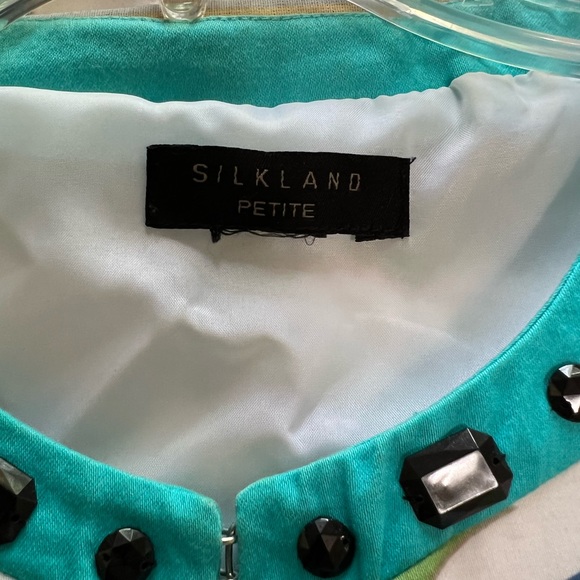 Silkland blazer jacket petite retro boho colorful lightweight may be a size M-L - Picture 9 of 12